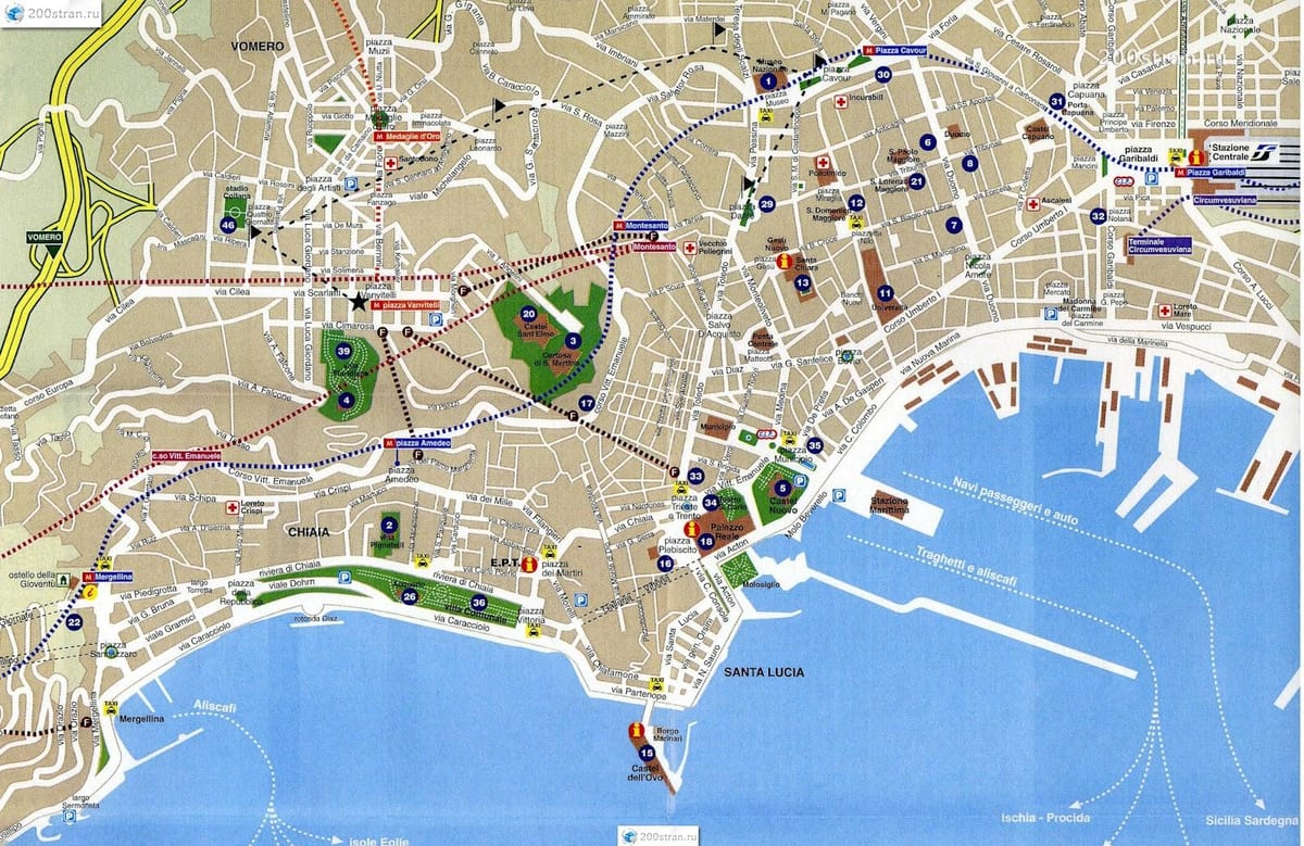 napoli ਸ਼ਹਿਰ ਦਾ ਨਕਸ਼ਾ