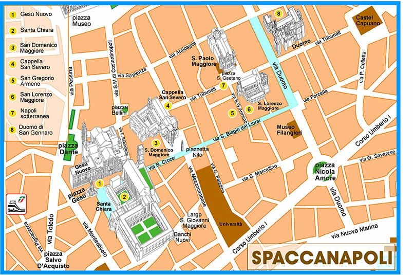 ਨਕਸ਼ਾ ਦੇ spaccanapoli ਨੈਪਲ੍ਜ਼