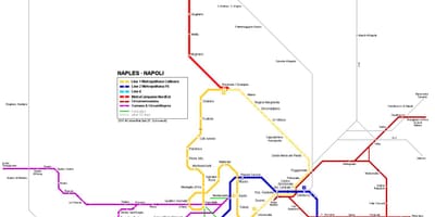 Napoli ਸਬਵੇਅ ਦਾ ਨਕਸ਼ਾ